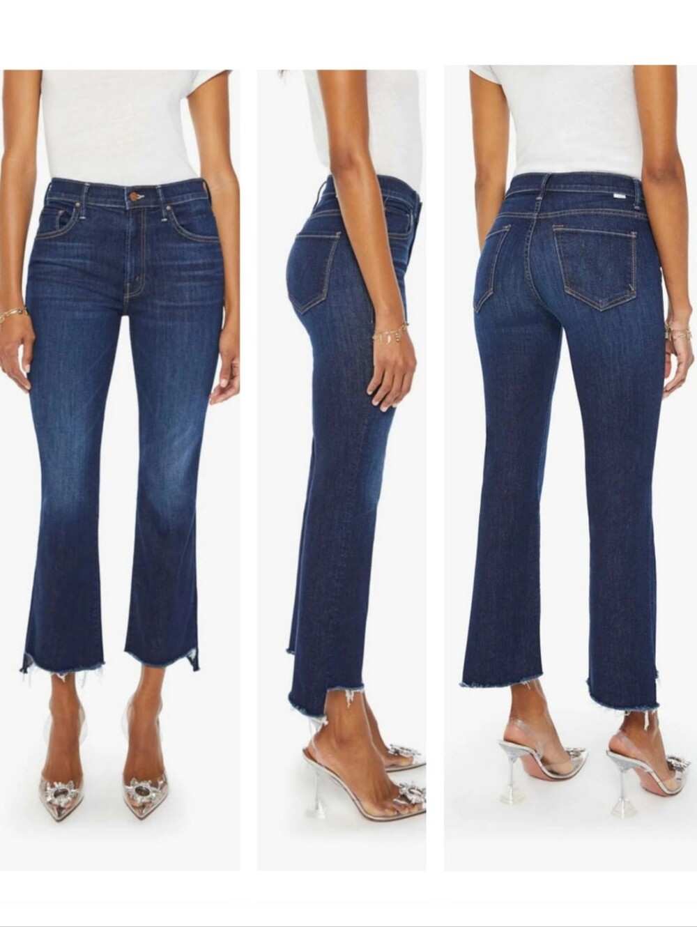 MOTHER The Insider Crop Step Fray in Off Limits Size 27
